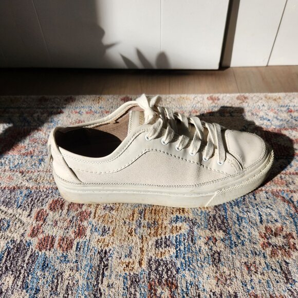 All Saints Milla Sneaker Leather Low Top in Cream Size 9 - Picture 8 of 8